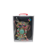 Martisor Brosa Multicolora V1 Bufnita 6cm x 8cm - vivimall.ro