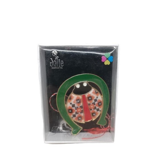 Martisor Brosa Multicolora V5 Potcoava- Buburuza 6cm x 8cm - vivimall.ro