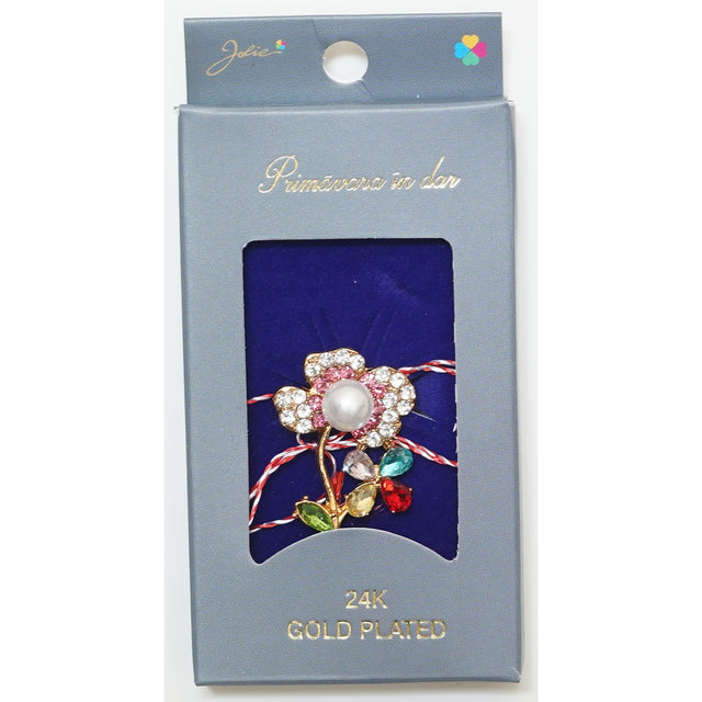 Martisor Brosa Placata cu Aur 24K, Dimensiune Brosa Aprox 2- 3 cm, Model 1 - vivimall.ro