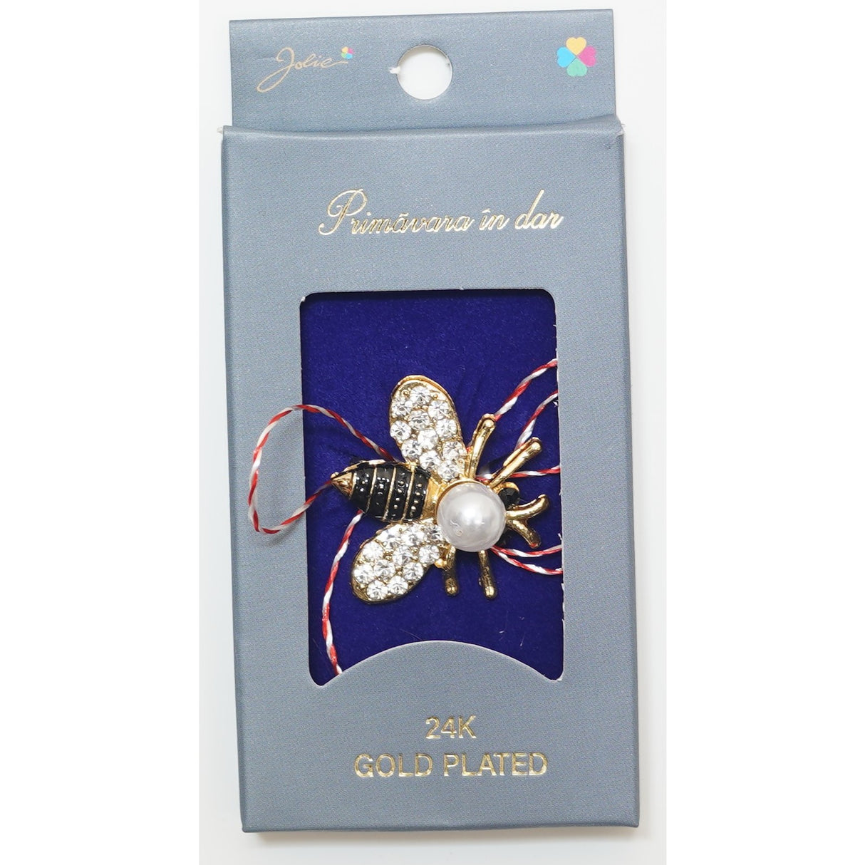 Martisor Brosa Placata cu Aur 24K, Dimensiune Brosa Aprox 2- 3 cm, Model 11 - vivimall.ro
