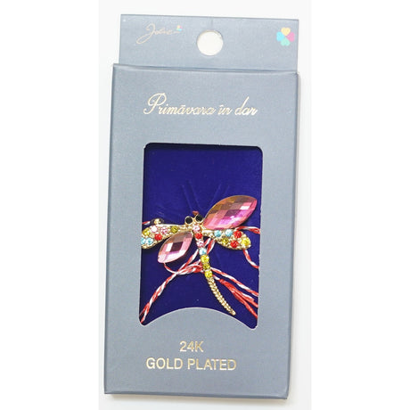 Martisor Brosa Placata cu Aur 24K, Dimensiune Brosa Aprox 2- 3 cm, Model 22 - vivimall.ro