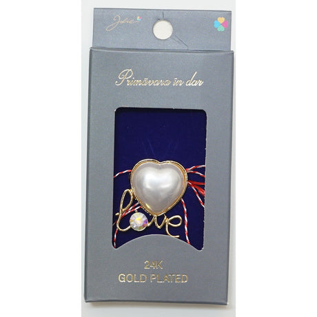 Martisor Brosa Placata cu Aur 24K, Dimensiune Brosa Aprox 2- 3 cm, Model 24 - vivimall.ro