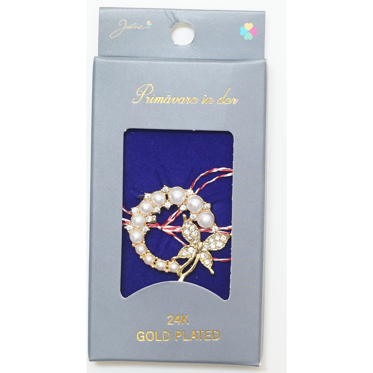 Martisor Brosa Placata cu Aur 24K, Dimensiune Brosa Aprox 2- 3 cm, Model 3 - vivimall.ro