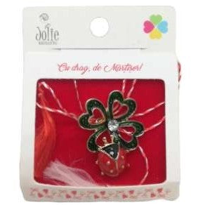 Martisor Brosa Trifoi cu Buburuza Model B-5 5.5cm x 7cm - vivimall.ro