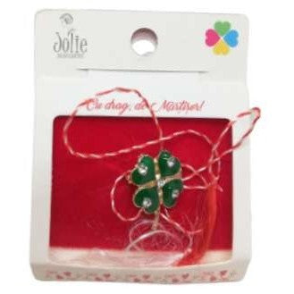 Martisor Brosa Trifoi cu Pietre Model B-27 5.5cm x 7cm - vivimall.ro