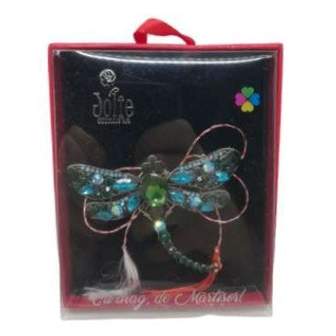 Martisor Brosa VINTAGE V11 Libelula Albastra  8cm x 10cm - vivimall.ro