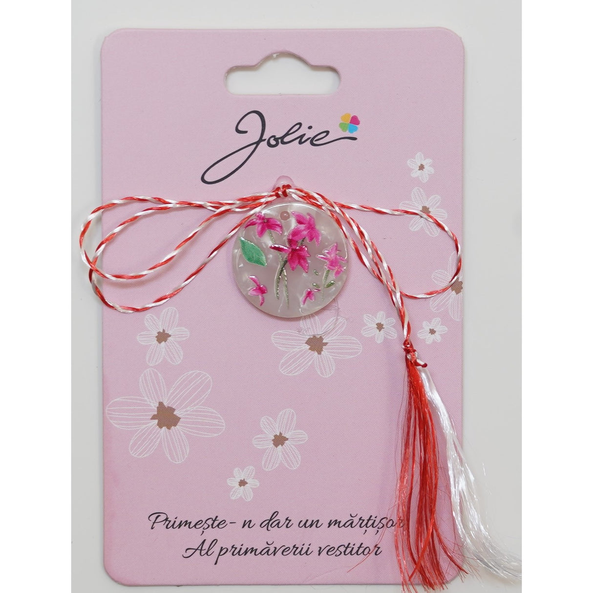 Martisor din Acril, Dimensiune Pandantiv Aprox 2 cm, Multicolor, Model 6 - vivimall.ro