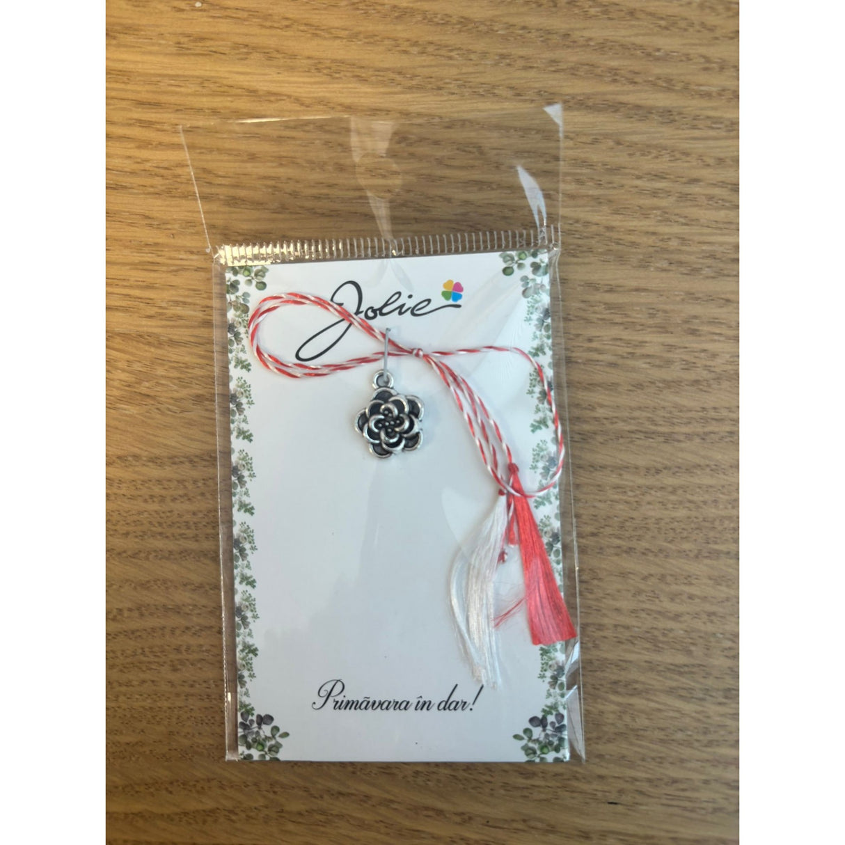 Martisor Traditional, Jolie, Model Trandafir, Argintiu - vivimall.ro