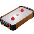 Masă air-hockey din ABS maro, 51 x 31.5 x 9.5 cm, vedere frontală completă cu bară de punctaj