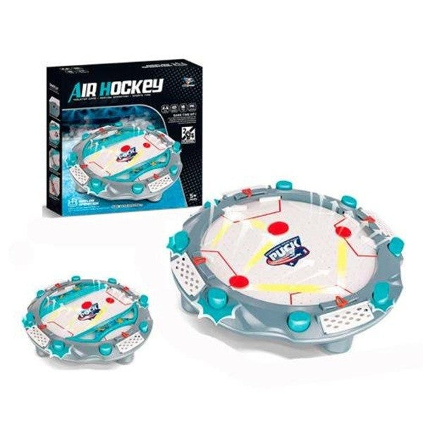 Masa Air Hockey, Vivimall, cu Tabela de Scor, 2 Pucuri, Fara Picioare, din ABS, pentru Adulti/Copii +5 Ani, 35.5 x 7.8 x 35.5 cm, Gri - vivimall.ro