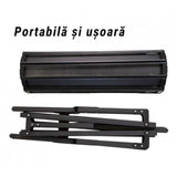 Masa camping, Aluminiu, Pliabila, Vivimall, 120x60x43cm, Negru - vivimall.ro