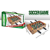 Masa de Fotbal cu Teren, Vivimall, fara Picioare, 4 Manere, Tablou de Scor, 36.5 x 24 x 7 cm, din Lemn/Otel/ABS, Maro - vivimall.ro