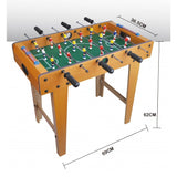 Masa de Fotbal cu Teren, Vivimall, cu Picioare, 6 Manere, Tablou de Scor, 69 x 62 x 36.5 cm, din Lemn/Otel/ABS, Maro - vivimall.ro
