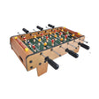 Masa de Fotbal cu Teren, Vivimall, cu Picioare Scurte, 6 Manere, Tablou de Scor, 50 x 25 x 18 cm, din Lemn/Otel/ABS, Maro - vivimall.ro