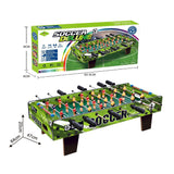 Masa de Fotbal cu Teren, Vivimall, cu Picioare Scurte, 8 Manere, Tablou de Scor, 64 x 20 x 47 cm, din Lemn/Otel/ABS, Verde - vivimall.ro