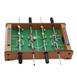 Masă fotbal din lemn și ABS cu 12 jucători și tablou scor, vedere frontală, dimensiuni 34,5x23x7 cm