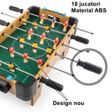 Masa de fotbal cu teren si 18 jucatori Flippy, 6 manere, cu tablou pentru scor, din metal, lemn si ABS, 51 x 44 x 17.5 cm, cu picioare, pentru copii/adulti - vivimall.ro