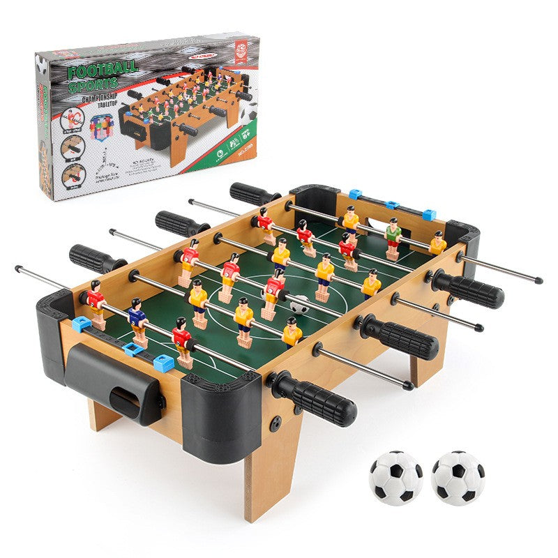 Masa de fotbal cu teren si 18 jucatori Flippy, 6 manere, cu tablou pentru scor, din metal, lemn si ABS, 51 x 44 x 17.5 cm, cu picioare, pentru copii/adulti - vivimall.ro