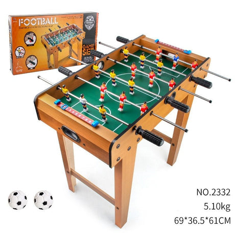 Masa de Fotbal cu Teren si 18 Jucatori Vivimall, 6 Manere, cu Tablou pentru Scor, din Metal, Lemn si ABS, 69 x 36.5 x 61 cm, cu Picioruse, pentru copii/adulti - vivimall.ro