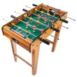 Masă de fotbal din lemn, metal și ABS cu 18 jucători și 6 mânere, vedere frontală completă, 69x36.5x61 cm