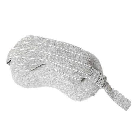 Masca de dormit, Vivimall, 2 in 1, cu Tetiera, din Particule de Spuma si Bumbac, Gri Deschis - vivimall.ro