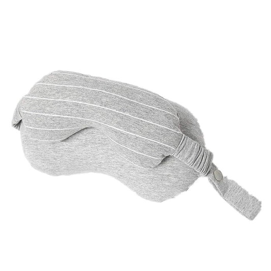 Masca de dormit, Vivimall, 2 in 1, cu Tetiera, din Particule de Spuma si Bumbac, Gri Deschis - vivimall.ro