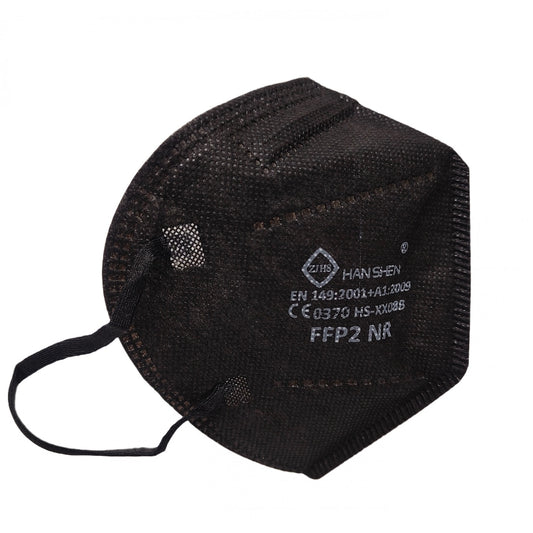Masca de protectie faciala, Vivimall, de unica folosinta, FFP2, KN95, 5 straturi FPP2, nesterila, ambalaj individual, CE 0370, Negru - vivimall.ro