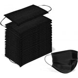 Masca faciala Vivimall, 3 straturi si 3 pliuri - 50 bucati, Negru - vivimall.ro