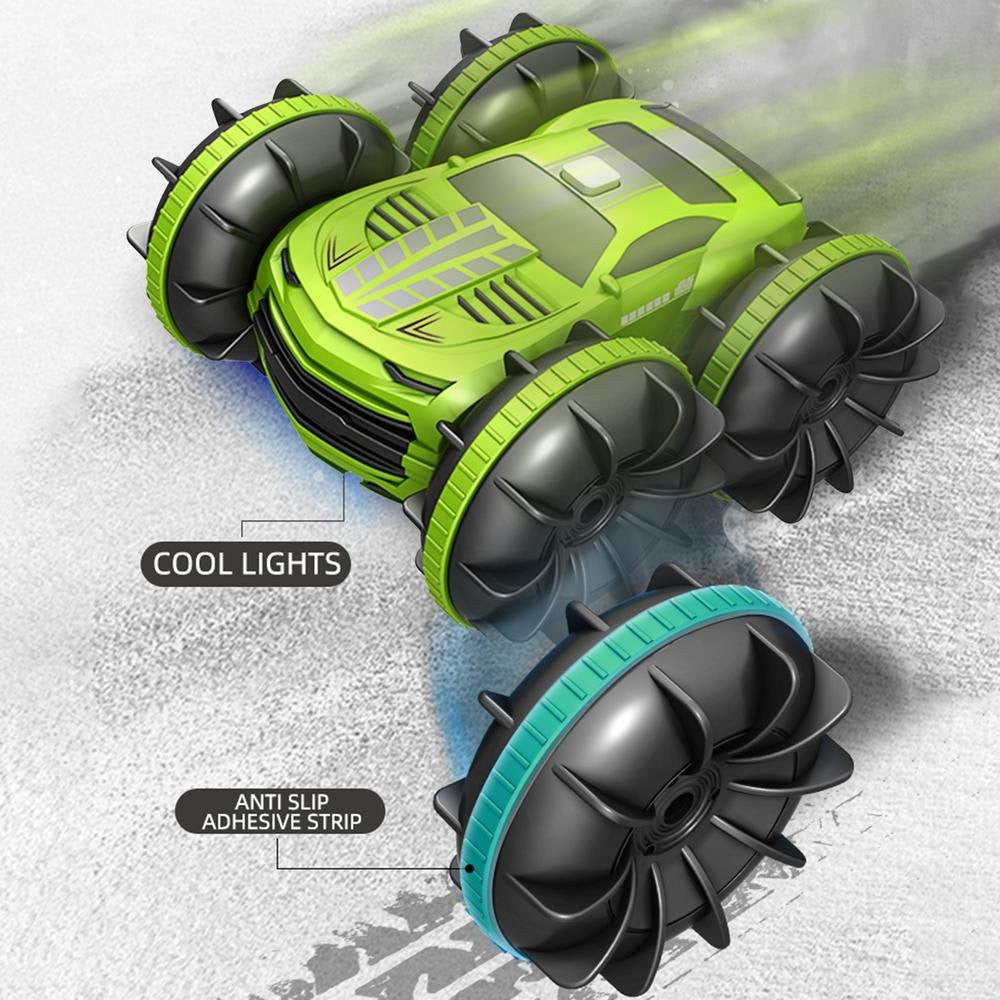 Masina cu telecomanda 2.4G, 360 spin, off road, verde, Vivimall - vivimall.ro