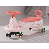 Masinuta, Vivimall, 1-8 Ani, Rotire 360 Grade, Anti-rasturnare, Roti Silentioase, Impingere, Bluetooth, 66 x 32 x 37 cm, Roz - vivimall.ro