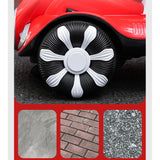 Masinuta electrica cu telecomanda pentru copii, Vivimall, roti spate rotire 360, 3- 6 ani, curea siguranta, baloane de sapun, lumini si sunete, self control si prin telecomanda, cu pedale de acceleratie si frana, rosie - vivimall.ro