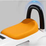 Masinuta Electrica Vivimall, Model de Epoca, cu Acumulator, Sistem Anti-Rasturnare, Sistem de Lumini si Sunet, 1-5 Ani, 75 x 36 x 45 cm, Alb - vivimall.ro