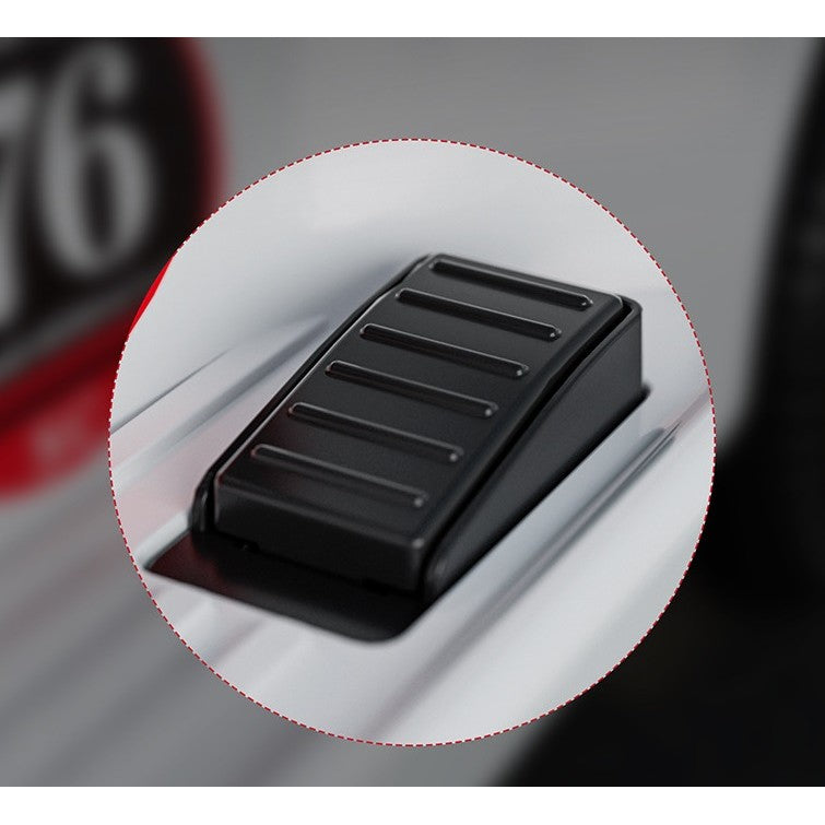 Masinuta Electrica Vivimall, Model de Epoca, cu Acumulator, Sistem Anti-Rasturnare, Sistem de Lumini si Sunet, 1-5 Ani, 75 x 36 x 45 cm, Alb - vivimall.ro