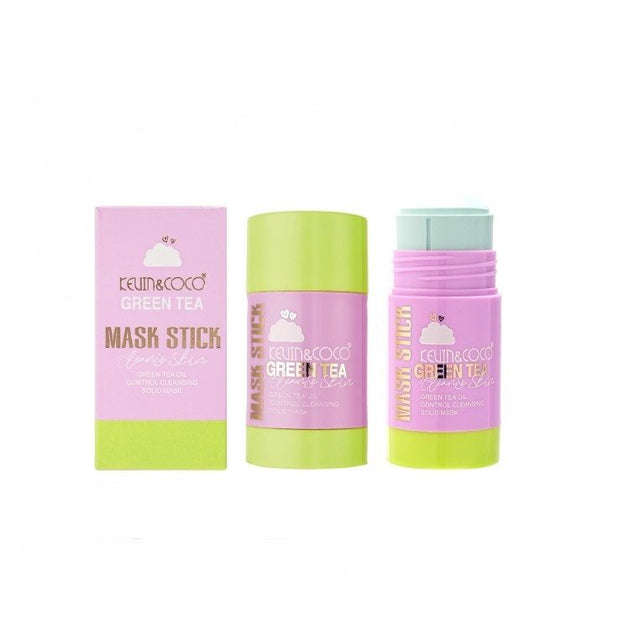 Masca Tip Stick, Kevin&Coco, Green Tea, 7.6x3.9x3.9cm, Roz - vivimall.ro