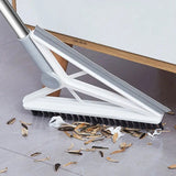 Matura Telescopica, Vivimall, cu Doua Capete - Perie/Racleta 23 cm, Lungime 110 cm, din Plastic/Otel/Silicon, Gri - vivimall.ro