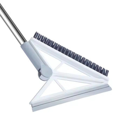 Matura Telescopica, Vivimall, cu Doua Capete - Perie/Racleta 23 cm, Lungime 110 cm, din Plastic/Otel/Silicon, Gri - vivimall.ro