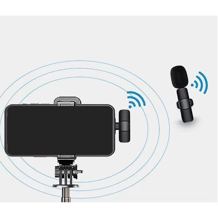 Microfon lavalieră wireless Vivimall, receptor Type-C conectat la smartphone Android