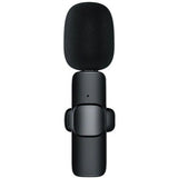 Set complet microfon lavalieră wireless: 1 microfon și 1 receptor Type-C negru