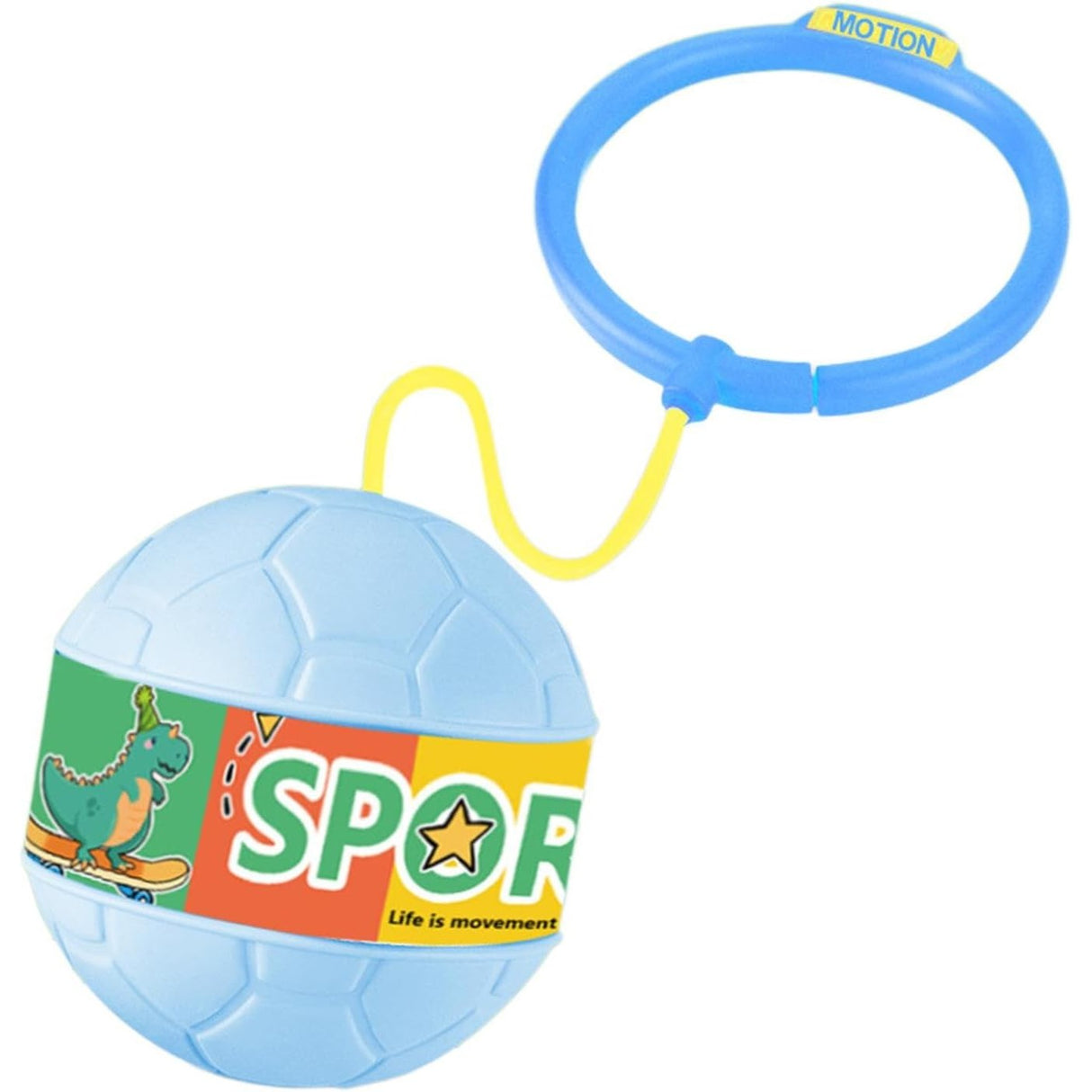 Minge pentru Sarit, Vivimall, Tip Coarda Hula Hoop, Cerc 12 cm, Coarda 52 cm, Minge 12 x 11 cm, Functie Iluminat, 4-6 Ani, Plastic, Albastru - vivimall.ro