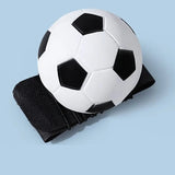 Minge Saltareata Hiperelastica, Vivimall, Model Minge de Fotbal cu Fixare de Mana, Space Moon Ball foarte Elastica, Antistress pentru Copii, Diametru 66 mm, Alb Negru - vivimall.ro
