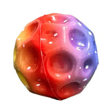 Minge saltăreață Space Moon Ball hiperelastică, diametru 66 mm, multicolor roșu, vedere frontală