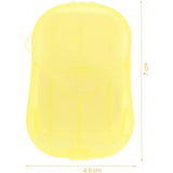 Mini Cutie de Sapun din Hartie, Vivimall, de Unica Folosinta, Portabila, Potrivit pentru Calatorii, 20 foite, Galben - vivimall.ro