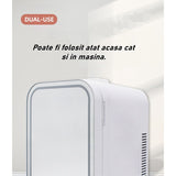 Mini Frigider Cosmetice, Dublă Funcție De Încălzire, Răcire, Portabil, 8L - vivimall.ro