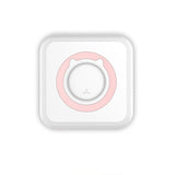 Mini Imprimanta Foto Portabila, Vivimall, 5 Role de Hartie Termica, 5 Role Autocolante, 3 Role Colorate, Pixuri, Incarcare USB, Model Pisica, Alb Roz - vivimall.ro