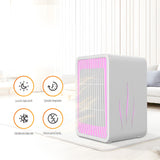 Mini Incalzitor pentru Birou, Vivimall, Incalzire si Racire, 1000-1200W, cu Lumini, cu Maner, Lungime Cablu 1.5 m, 3 Trepte de Temperatura, 15.3x13.8x22.5 cm, Alb - vivimall.ro