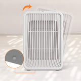 Mini Incalzitor pentru Birou, Vivimall, Incalzire si Racire, 1000-1200W, cu Lumini, cu Maner, Lungime Cablu 1.5 m, 3 Trepte de Temperatura, 15.3x13.8x22.5 cm, Alb - vivimall.ro