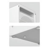 Mini Incalzitor pentru Birou, Vivimall, Incalzire si Racire, 1000-1200W, cu Lumini, cu Maner, Lungime Cablu 1.5 m, 3 Trepte de Temperatura, 15.3x13.8x22.5 cm, Alb - vivimall.ro