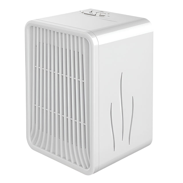 Mini Incalzitor pentru Birou, Vivimall, Incalzire si Racire, 1000-1200W, cu Lumini, cu Maner, Lungime Cablu 1.5 m, 3 Trepte de Temperatura, 15.3x13.8x22.5 cm, Alb - vivimall.ro