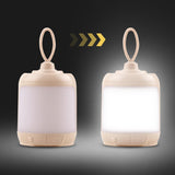 Mini Lampa LED de Camping, Vivimall, pentru Aer Liber, Reincarcabila USB Type C, 3 Trepte de Lumina, Portabila, 13.8 x 6.5 cm, 5V, Alb - vivimall.ro