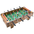Mini masă de fotbal cu 18 jucători și 6 mânere din metal, lemn și ABS, vedere frontală completă
